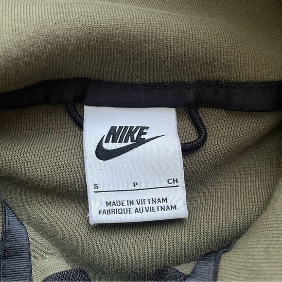 Nike Sportswear Tech Fleece Olive Green Hoodie Full Zip Jacket Womens Small - Picture 8 of 9